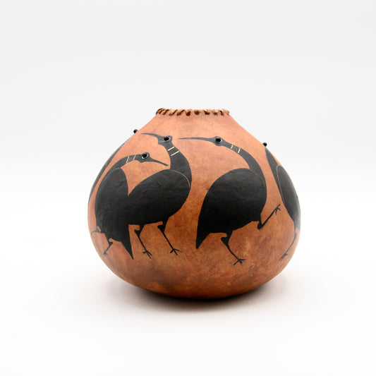 Crane Gourd Bowl-Sculpture-Robert Rivera-Sorrel Sky Gallery