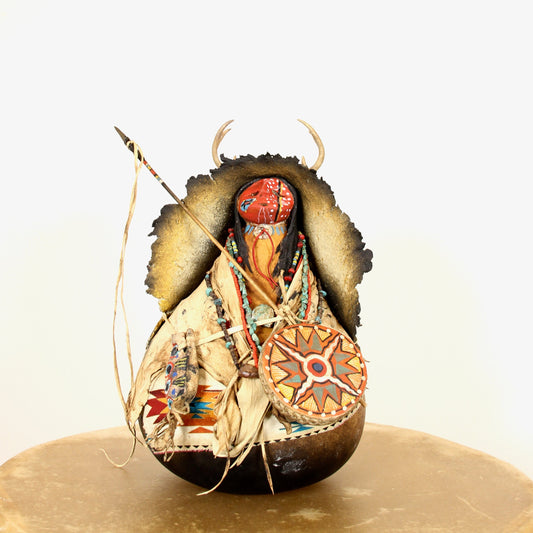 Deer Chanter with Red Face-Sculpture-Robert Rivera-Sorrel Sky Gallery