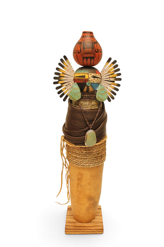 Lady with Painted Gourd Pot-Sculpture-Robert Rivera-Sorrel Sky Gallery