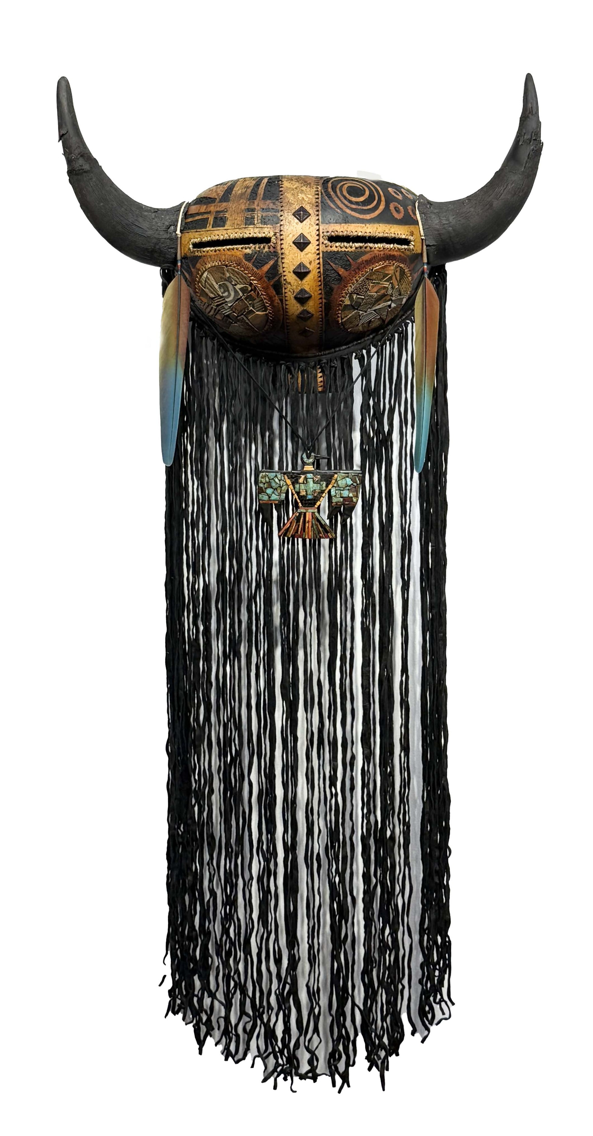Large Buffalo Mask-Sculpture-Robert Rivera-Sorrel Sky Gallery