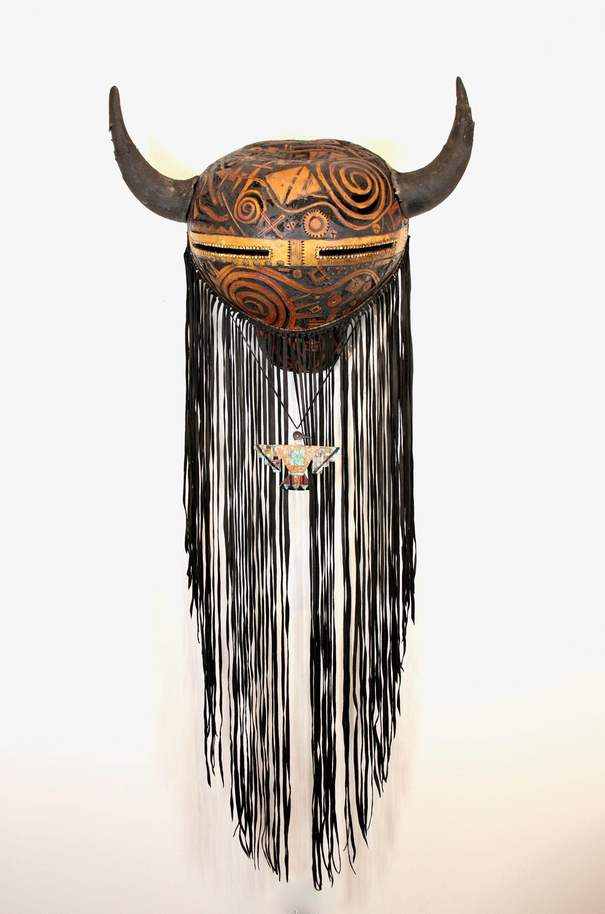 Large Buffalo Sandblasted Mask-Sculpture-Robert Rivera-Sorrel Sky Gallery