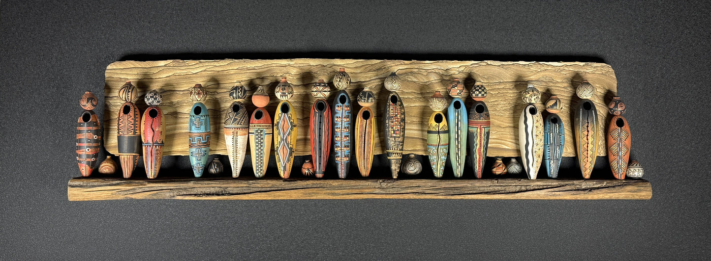 Panel with Pot Ladies-Sculpture-Robert Rivera-Sorrel Sky Gallery