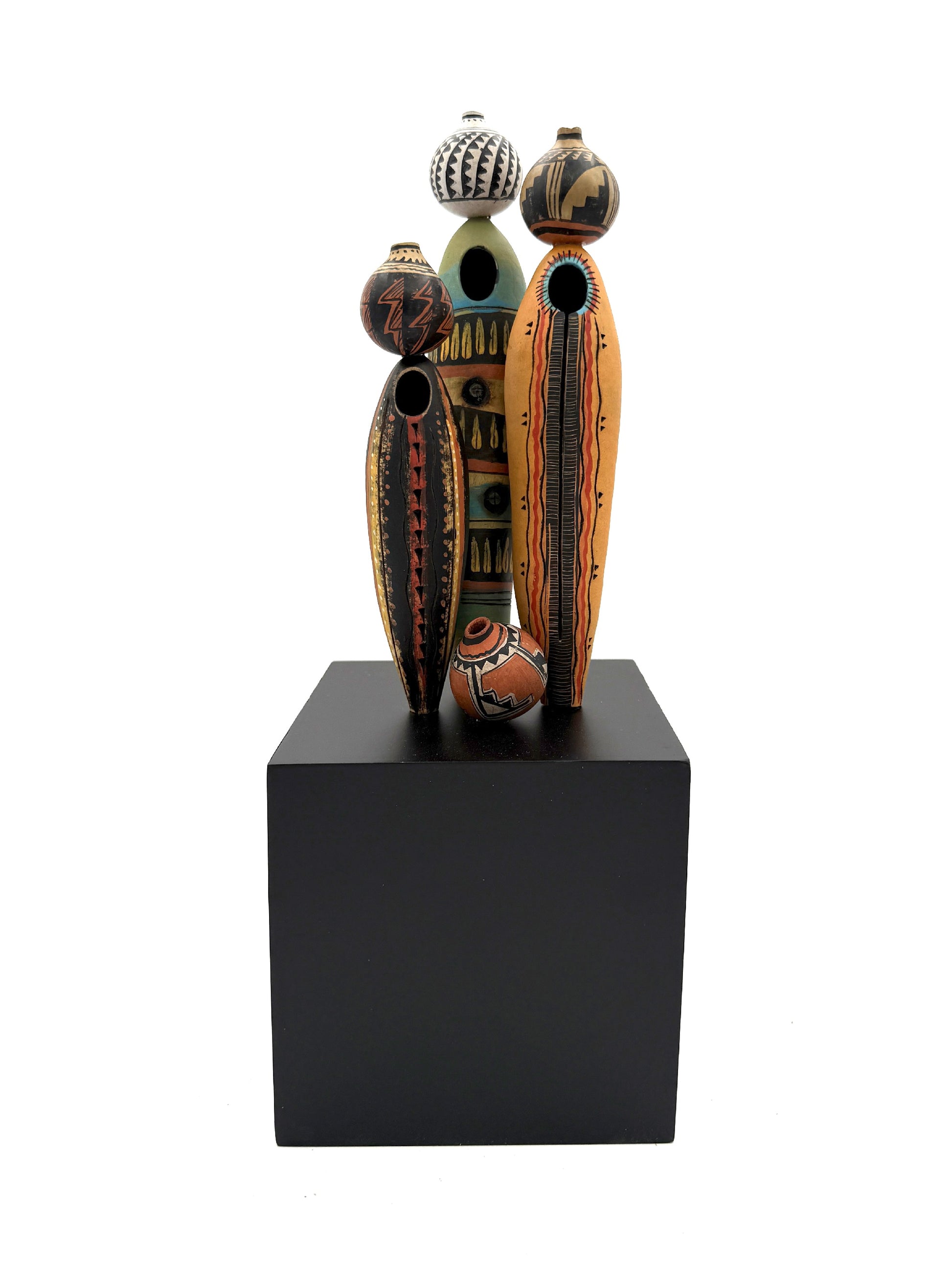Pot Ladies Wall Piece-Sculpture-Robert Rivera-Sorrel Sky Gallery