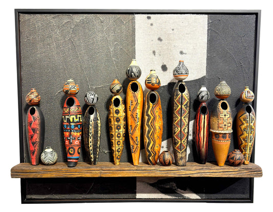 Pot Lady on Canvas-Sculpture-Robert Rivera-Sorrel Sky Gallery