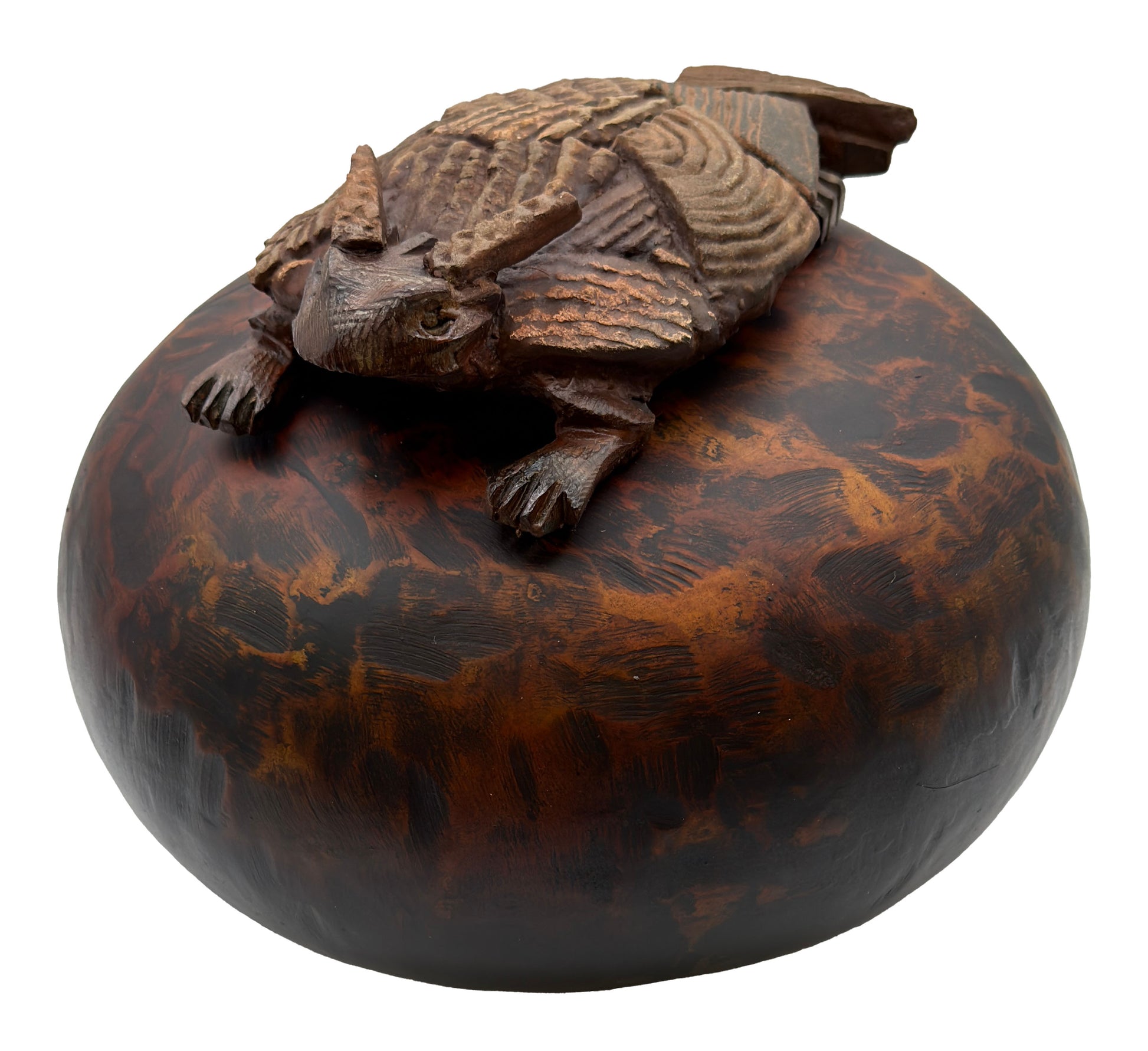 Pottery Shard Gourd Bowl-Sculpture-Robert Rivera-Sorrel Sky Gallery