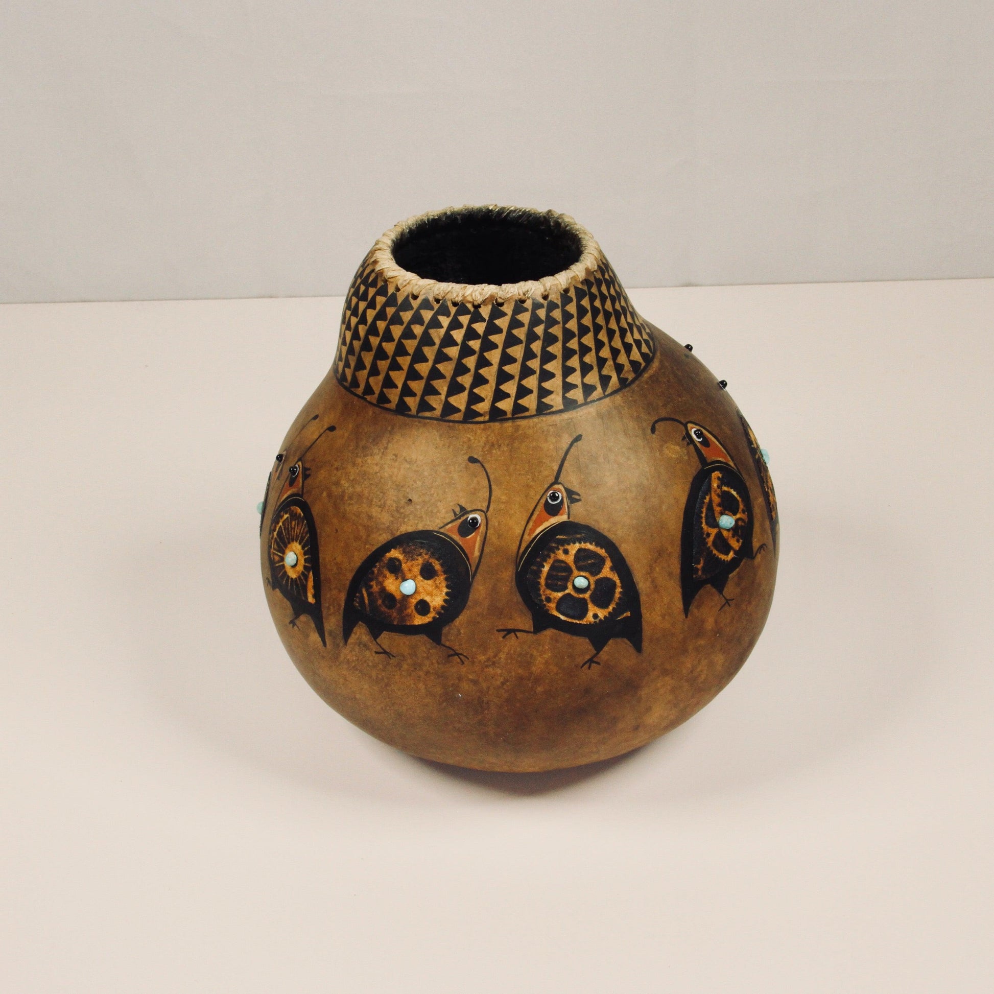 Quail Gourd Bowl-Sculpture-Robert Rivera-Sorrel Sky Gallery
