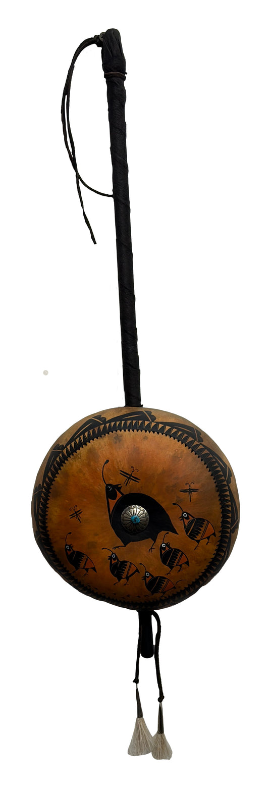 Quail with Babies Rattle-Sculpture-Robert Rivera-Sorrel Sky Gallery