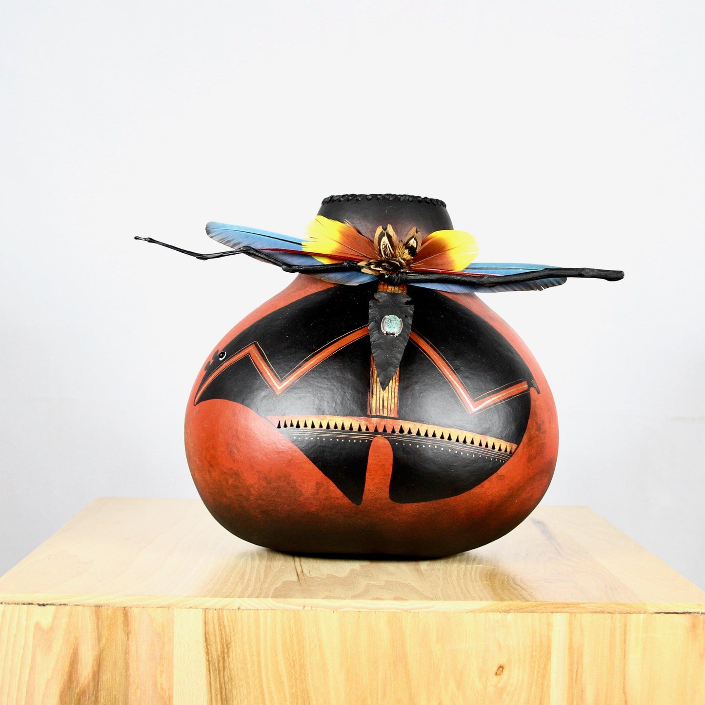 Red Fetish Bear Bowl-Sculpture-Robert Rivera-Sorrel Sky Gallery