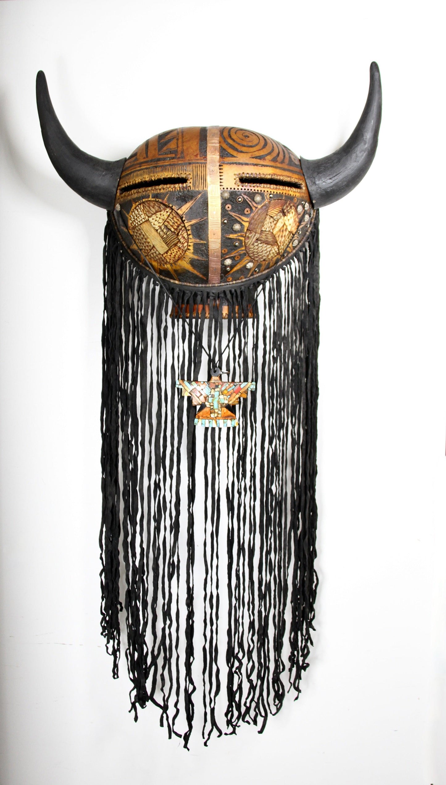 Sandblasted Buffalo Mask-Sculpture-Robert Rivera-Sorrel Sky Gallery