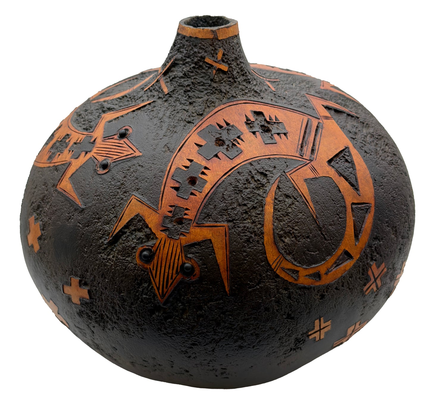 Sandblasted Lizard Bowl-Sculpture-Robert Rivera-Sorrel Sky Gallery