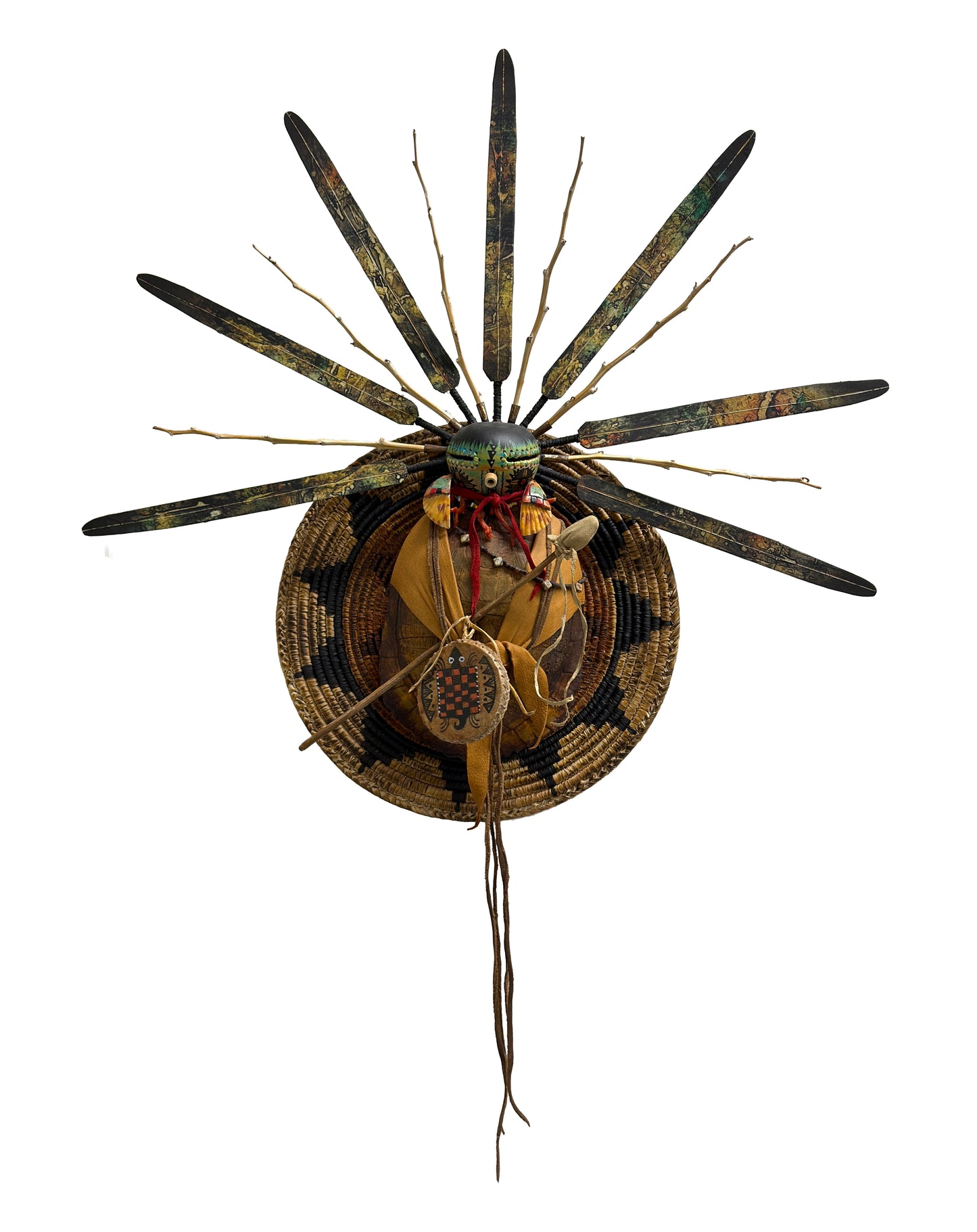 Turtle Basket Wall Piece-Sculpture-Robert Rivera-Sorrel Sky Gallery