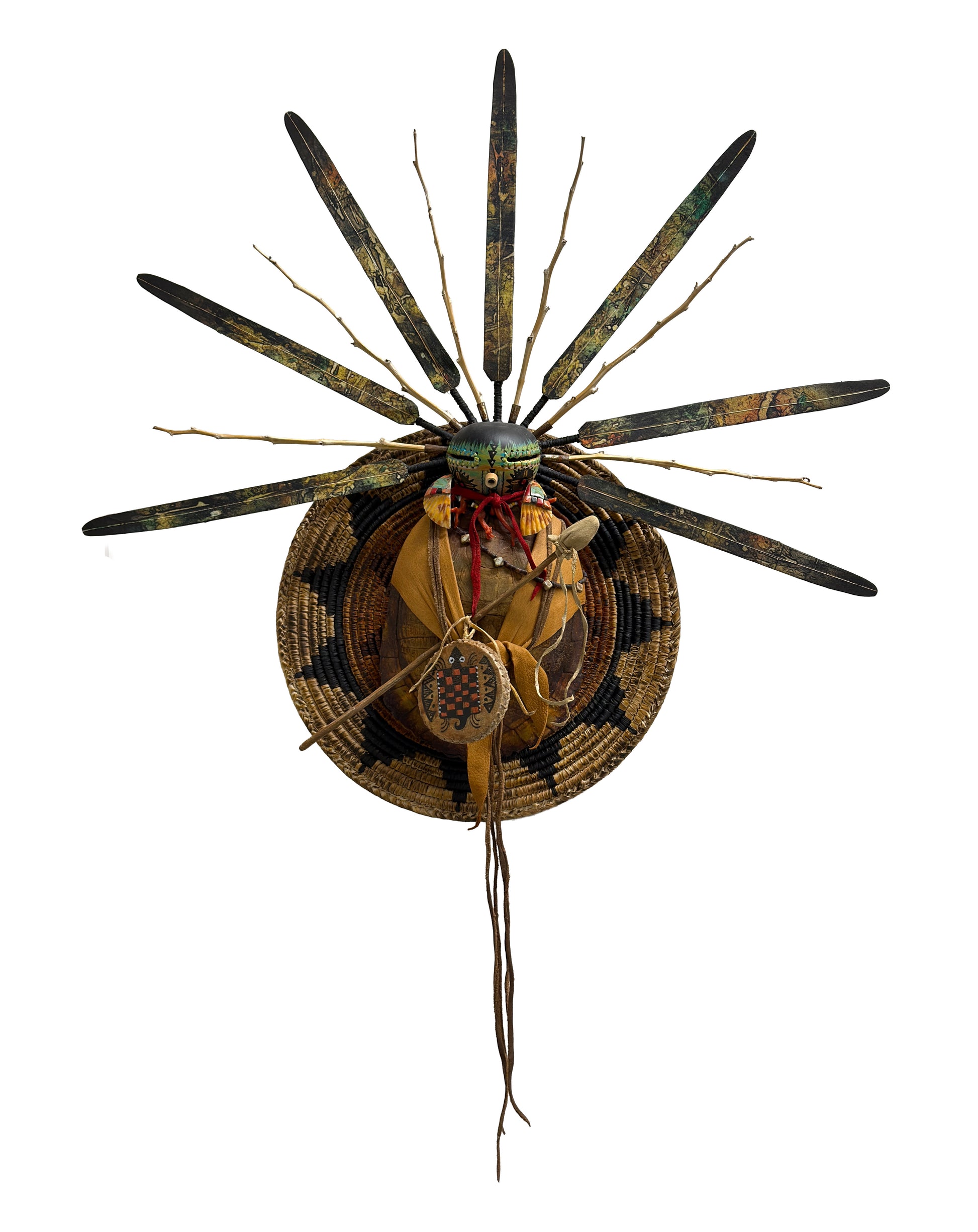 Turtle Basket Wall Piece-Sculpture-Robert Rivera-Sorrel Sky Gallery