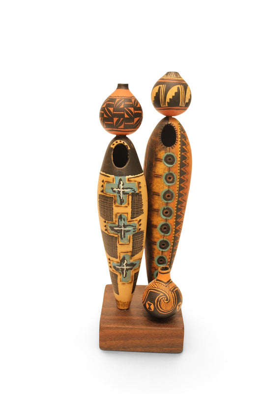 Two Pot Ladies Gourd-Sculpture-Robert Rivera-Sorrel Sky Gallery