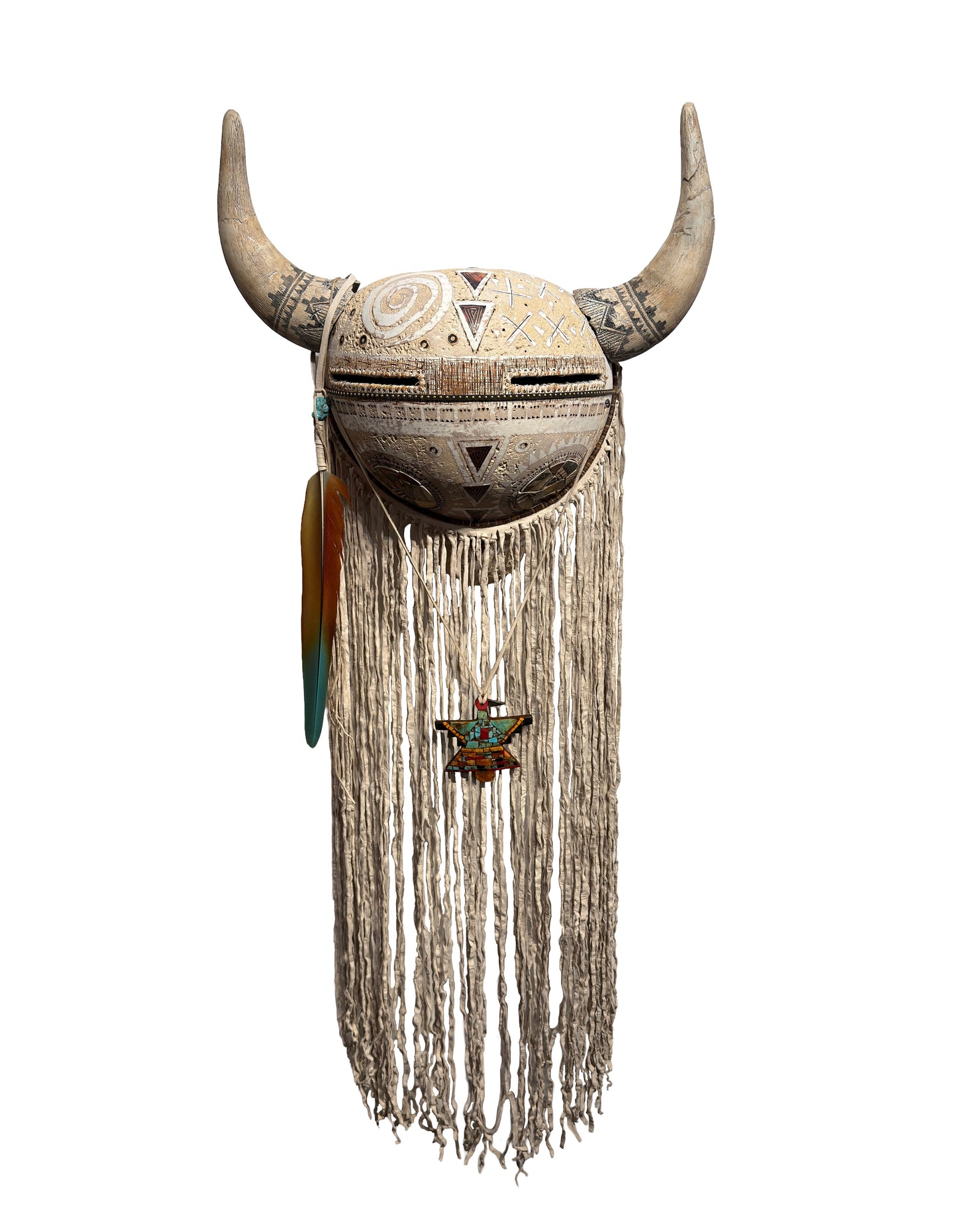 White Buffalo Mask-Sculpture-Robert Rivera-Sorrel Sky Gallery