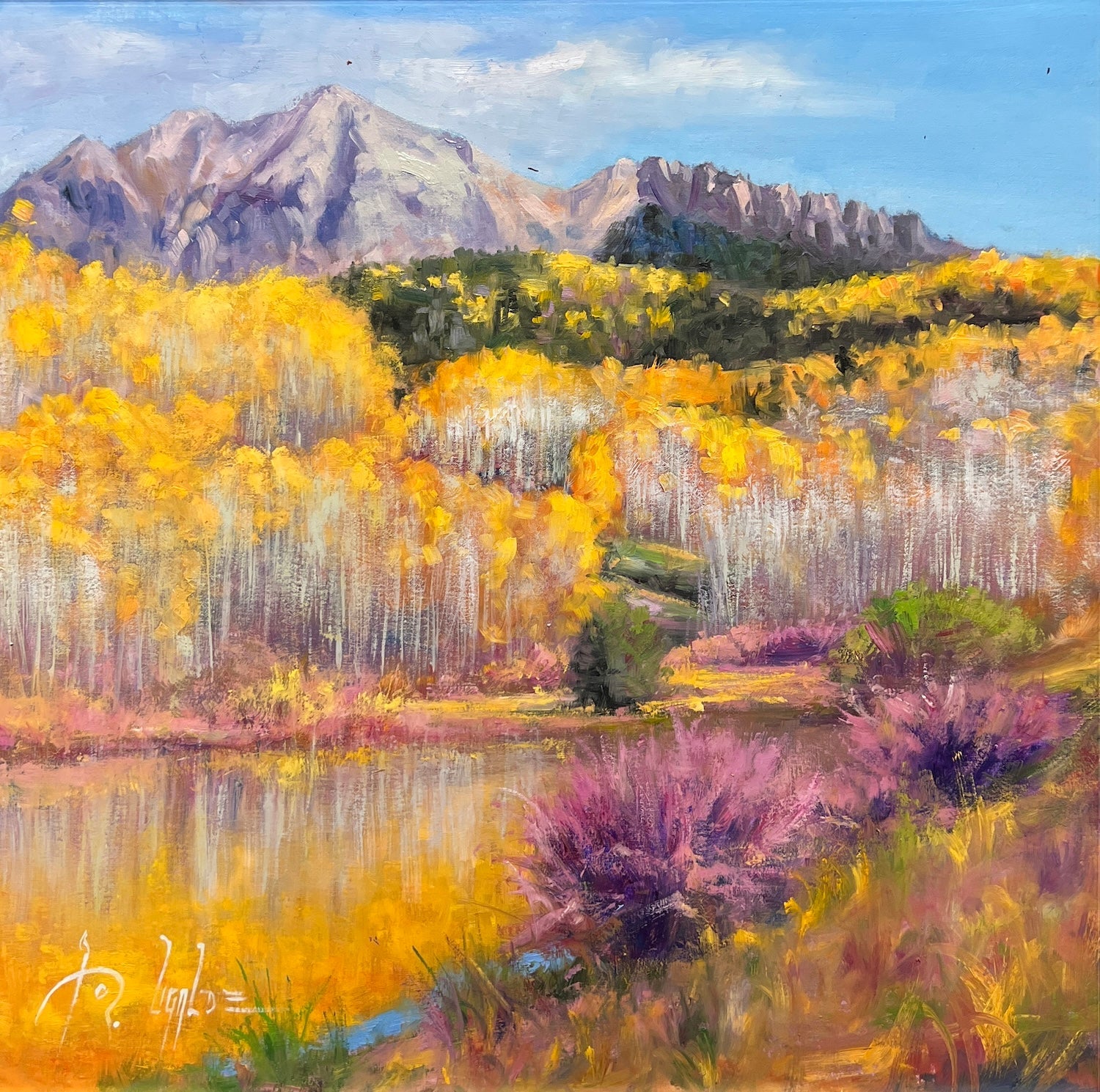 Bald Mountain Peak-Painting-Roberto Ugalde-Sorrel Sky Gallery