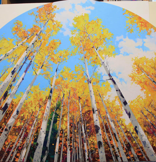 Golden Upview-Painting-Roberto Ugalde-Sorrel Sky Gallery