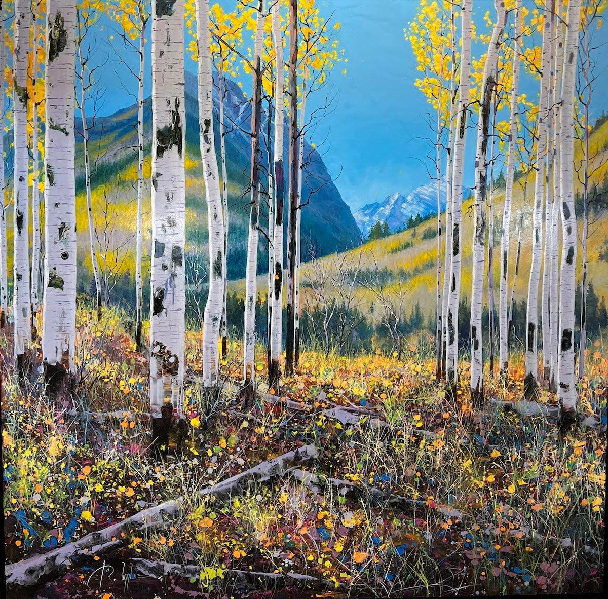 Maroon Bells Splendor II-Painting-Roberto Ugalde-Sorrel Sky Gallery