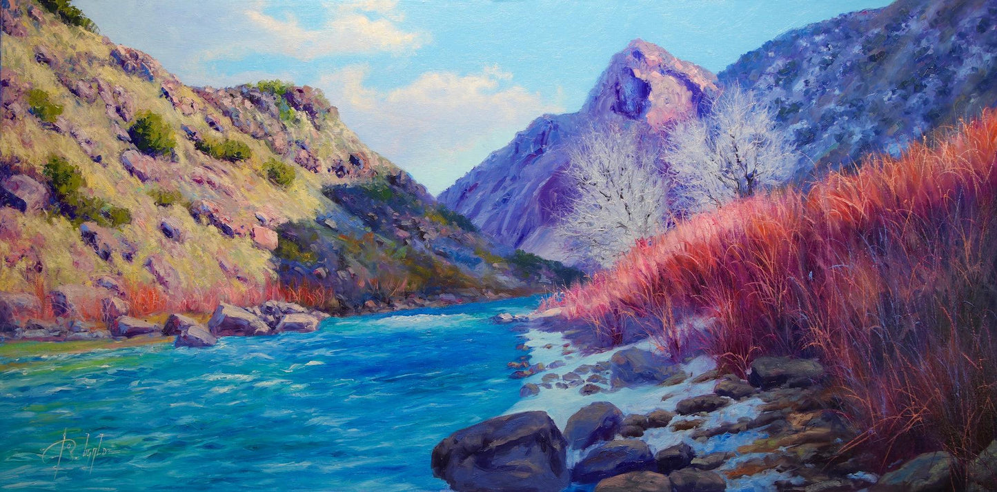 Morning Light on the Rio Grande-Painting-Roberto Ugalde-Sorrel Sky Gallery