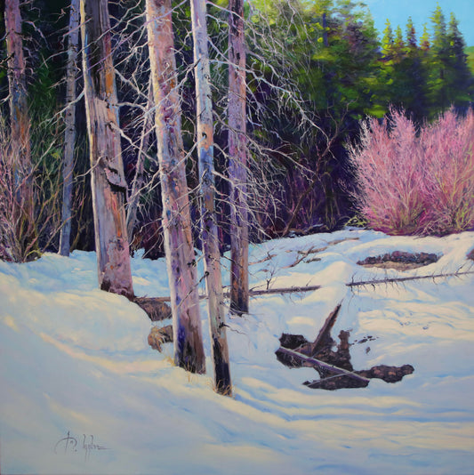 Morning Winter Sunshine-Painting-Roberto Ugalde-Sorrel Sky Gallery