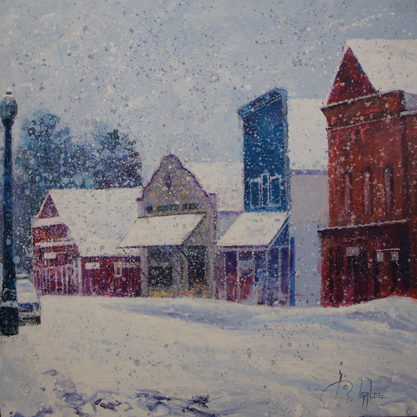 Snow Storm, Crested Butte-Painting-Roberto Ugalde-Sorrel Sky Gallery