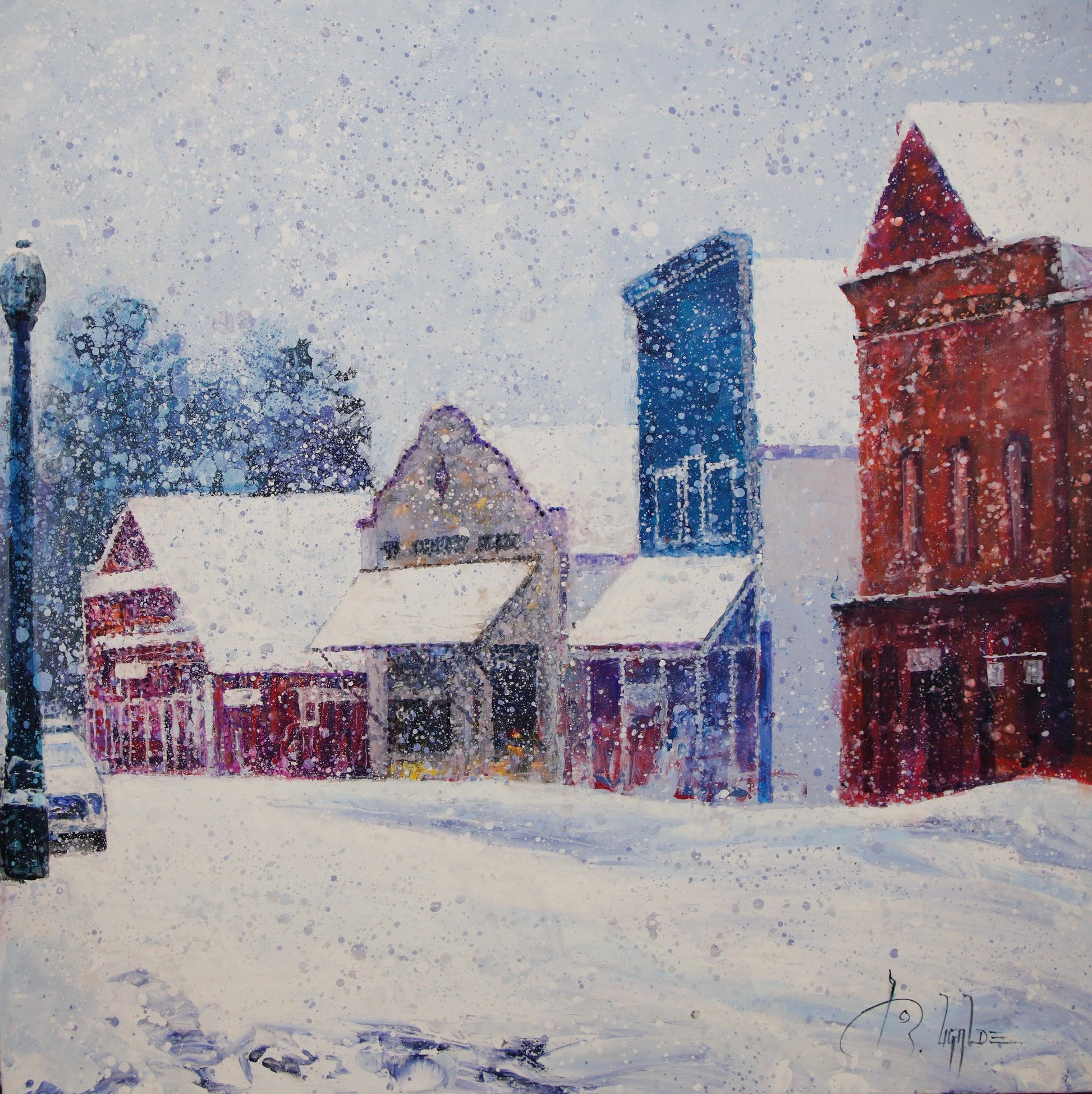 Snow Storm, Crested Butte-Painting-Roberto Ugalde-Sorrel Sky Gallery