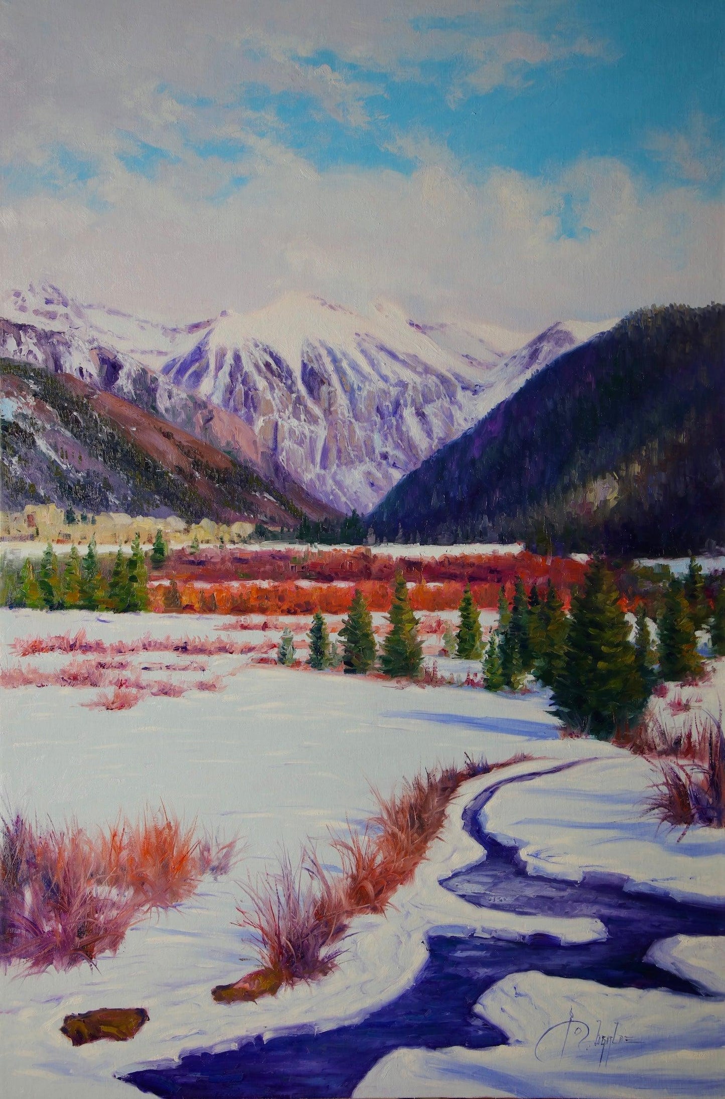 Telluride Winter-Painting-Roberto Ugalde-Sorrel Sky Gallery