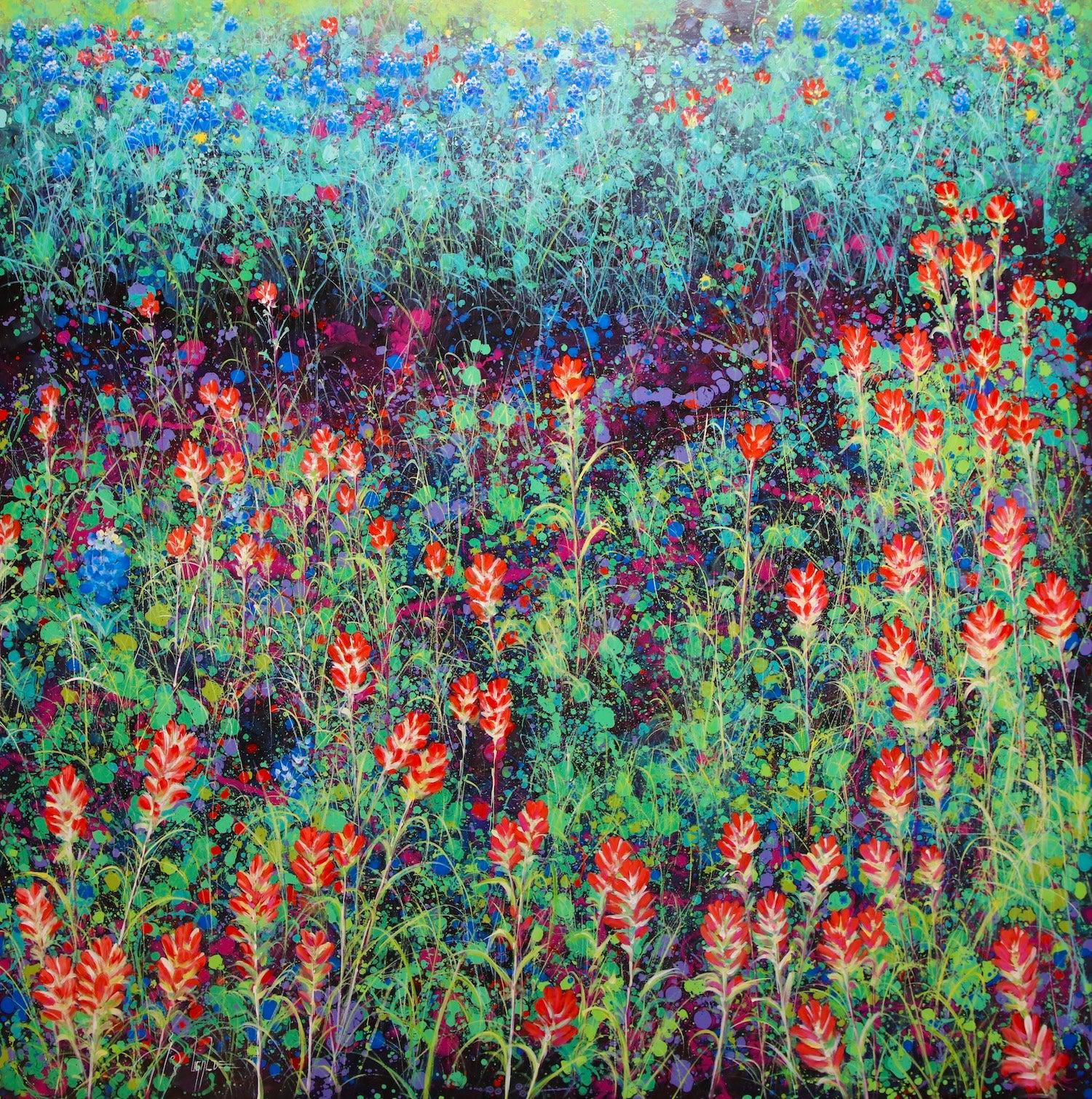 Texas Indian Paintbrush-Painting-Roberto Ugalde-Sorrel Sky Gallery