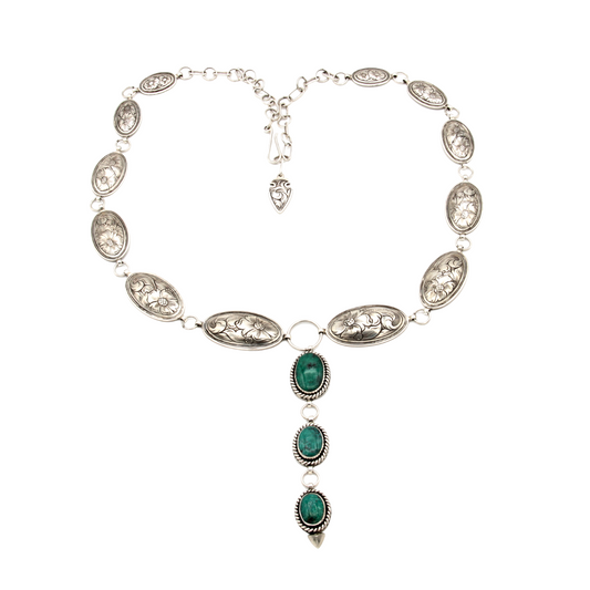 3 Stone Engraved Necklace-Jewelry-Shane Hendren-Sorrel Sky Gallery