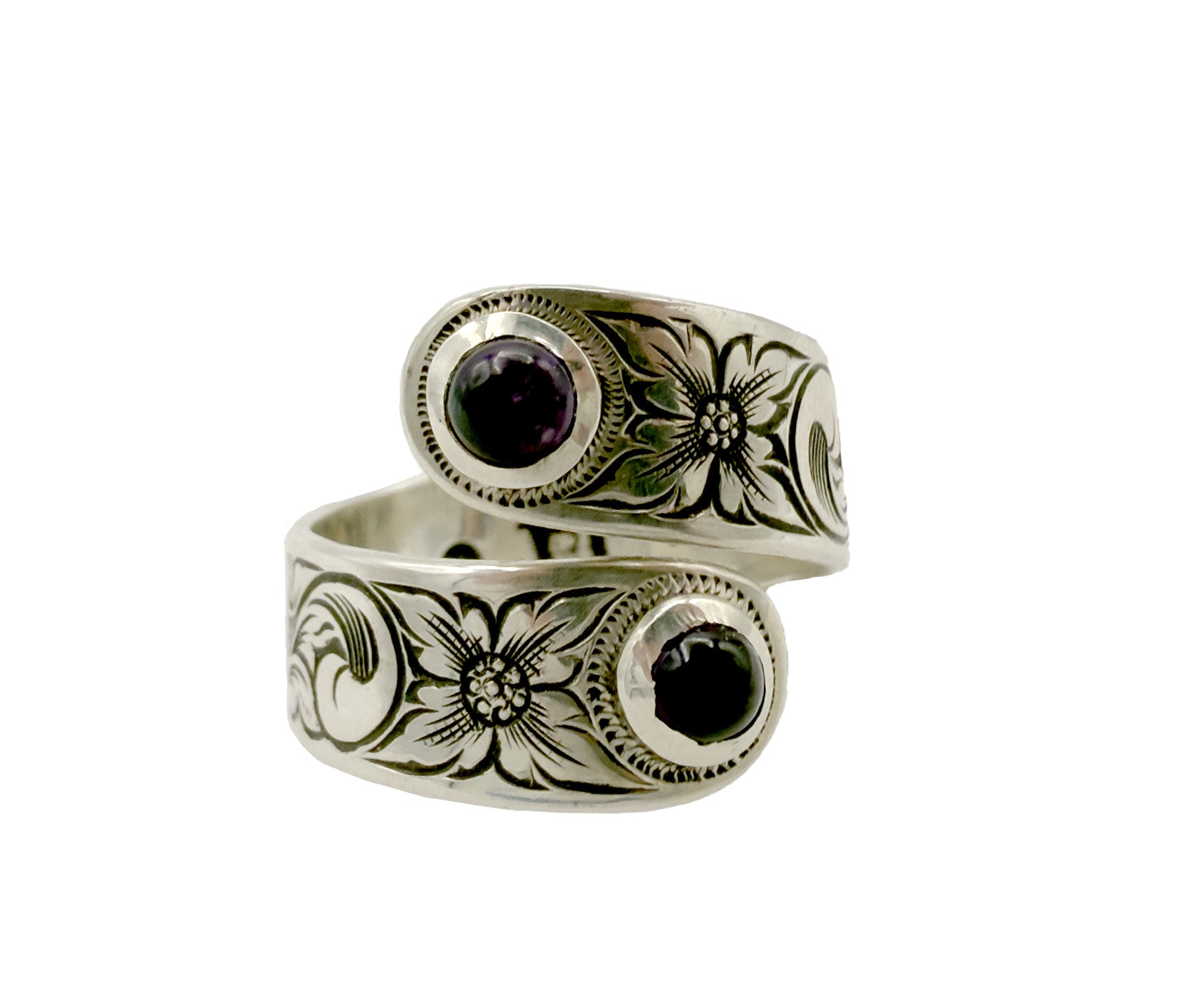 Amethyst Engraved Ring-Jewelry-Shane Hendren-Sorrel Sky Gallery