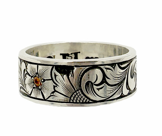Citrine Engraved Ring-Jewelry-Shane Hendren-Sorrel Sky Gallery
