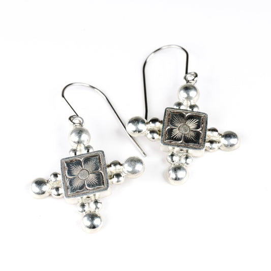 Cross Dangle Earrings-Jewelry-Shane Hendren-Sorrel Sky Gallery