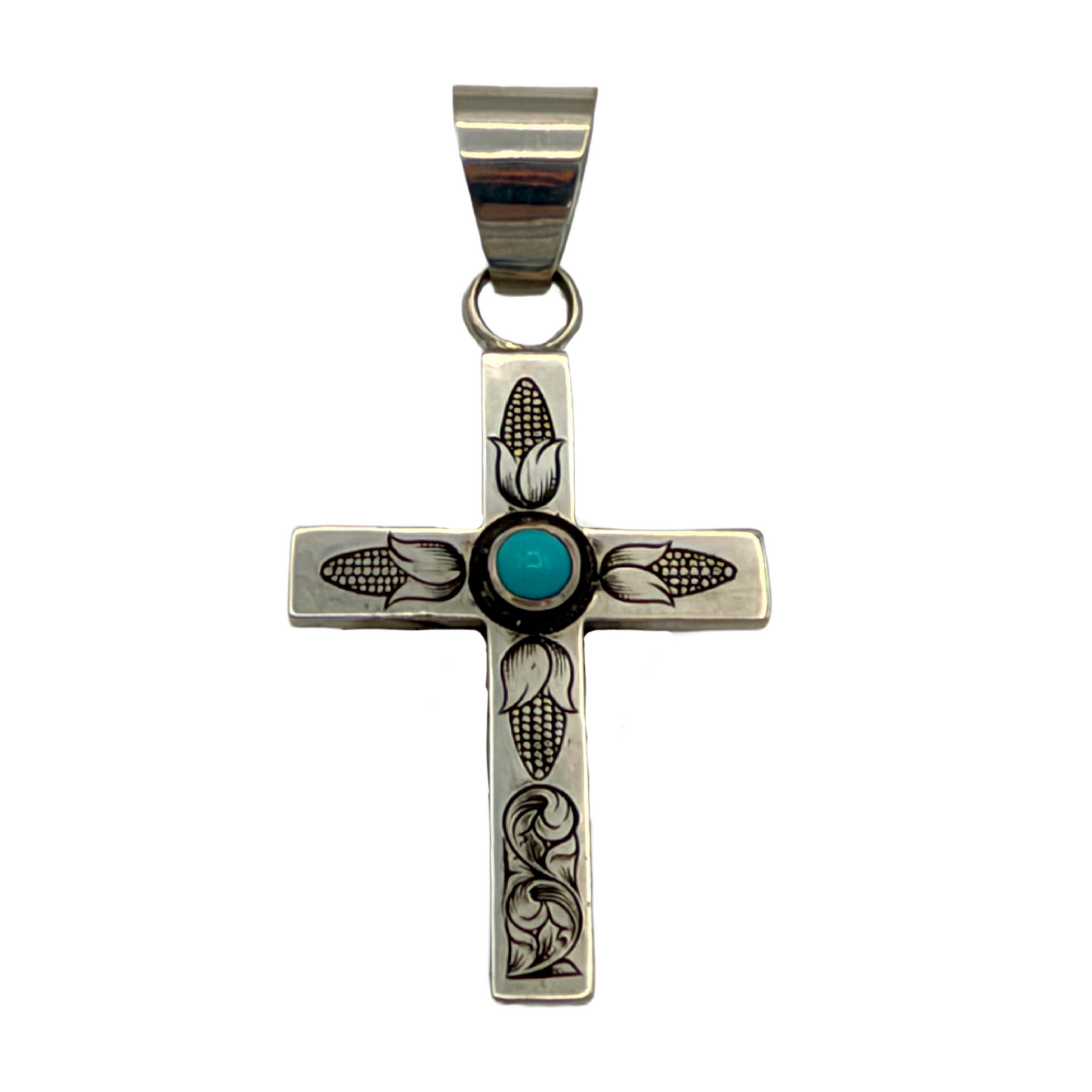 Cross w/ Corn Pendant-Jewelry-Shane Hendren-Sorrel Sky Gallery