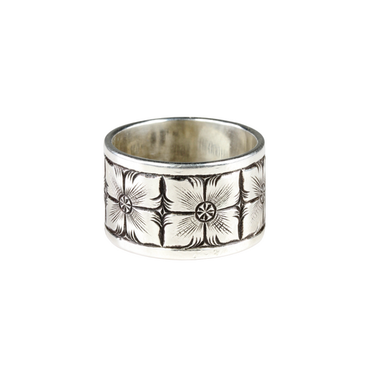 Flower Engraved Band-Jewelry-Shane Hendren-Sorrel Sky Gallery