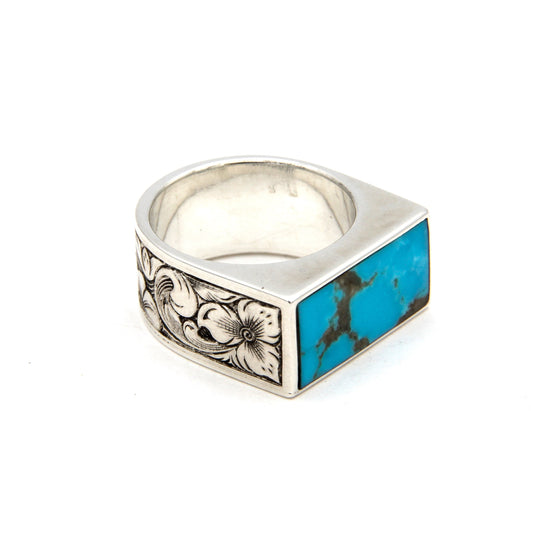 Kingman Engraved Ring-Jewelry-Shane Hendren-Sorrel Sky Gallery
