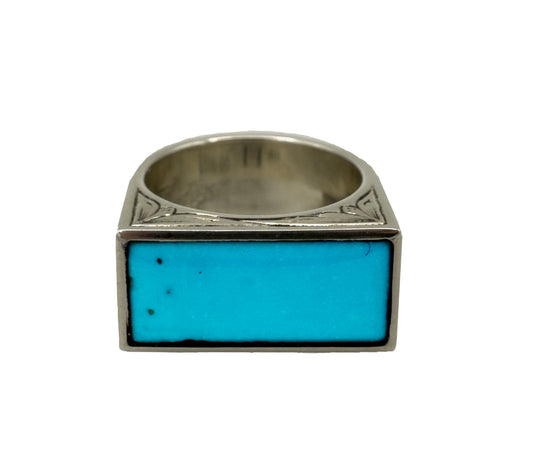 Sleeping Beauty Engraved Ring-Jewelry-Shane Hendren-Sorrel Sky Gallery
