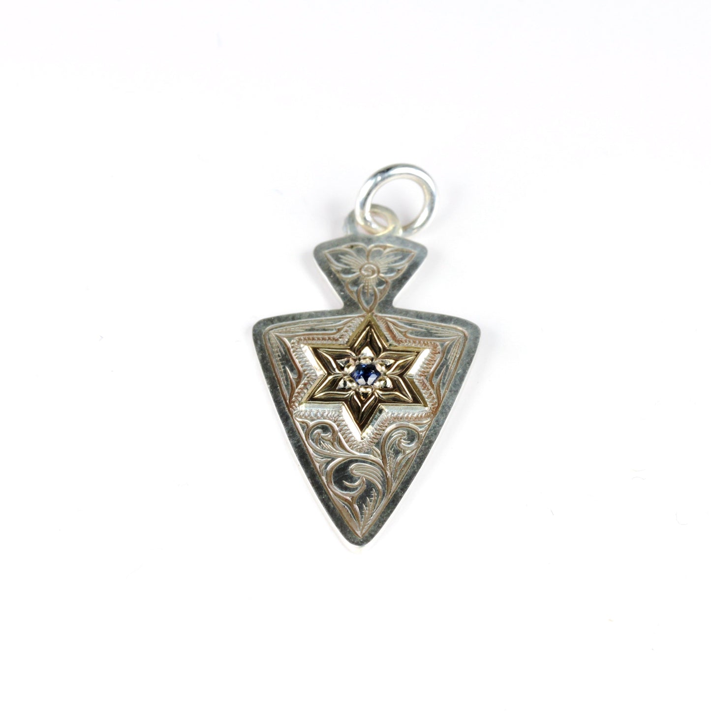 Star of David Pendant with Sapphire-Jewelry-Shane Hendren-Sorrel Sky Gallery