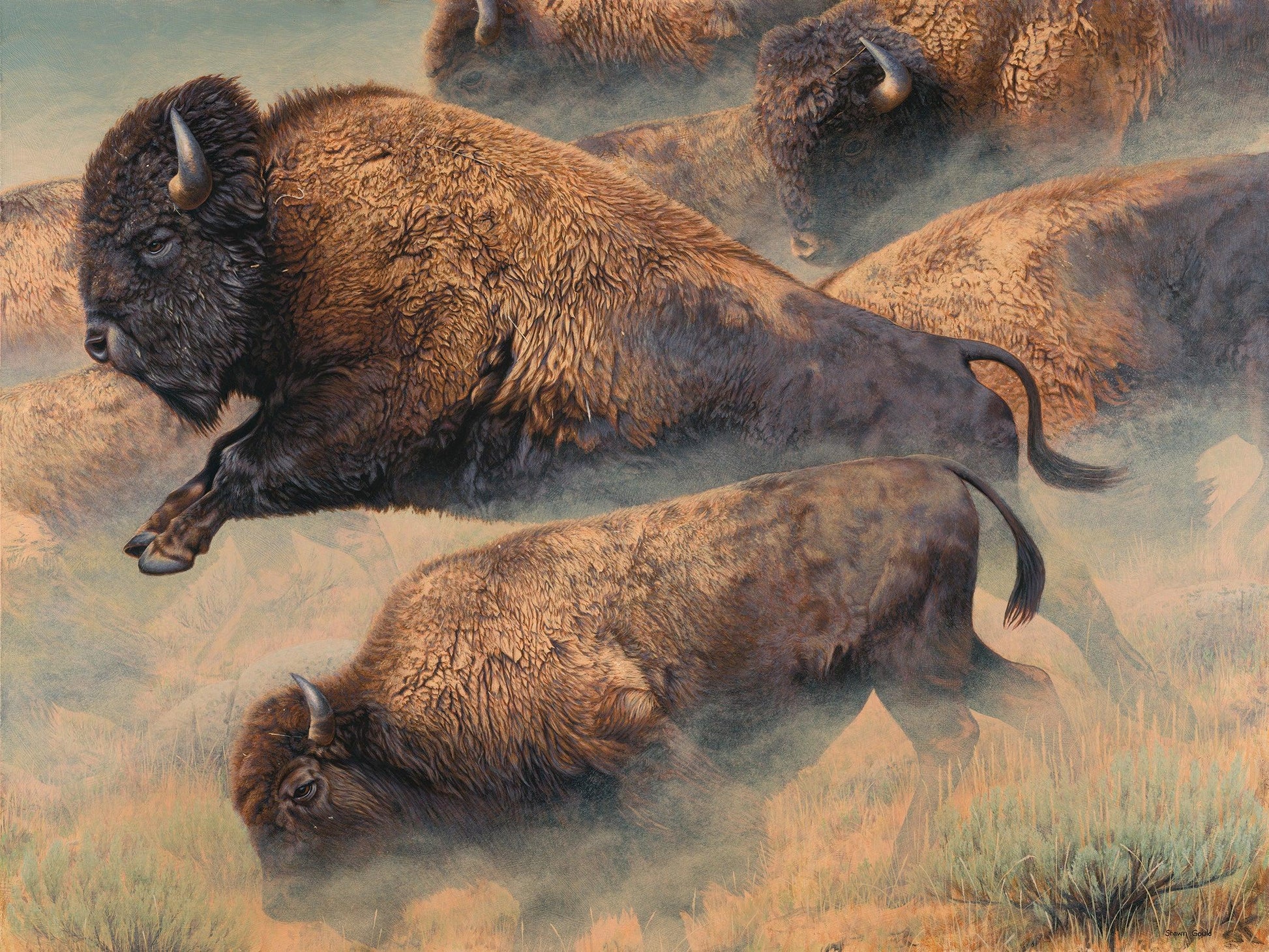 Stampede-Painting-Shawn Gould-Sorrel Sky Gallery