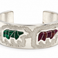 Inlaid Bear Cuff Bracelet