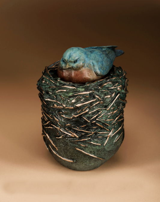 Blue Bird Of Happiness Vessel