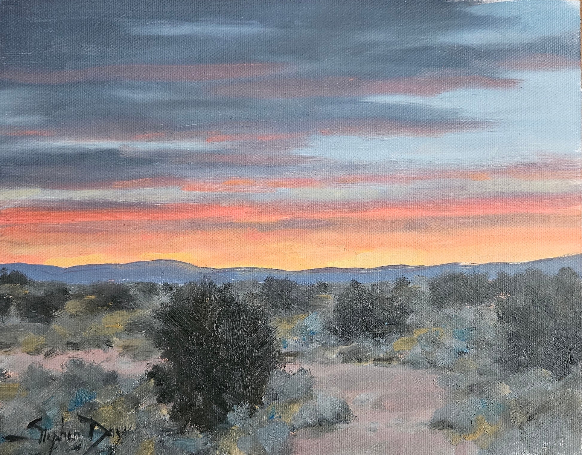 Dry Wash at Sunset-Painting-Stephen Day-Sorrel Sky Gallery