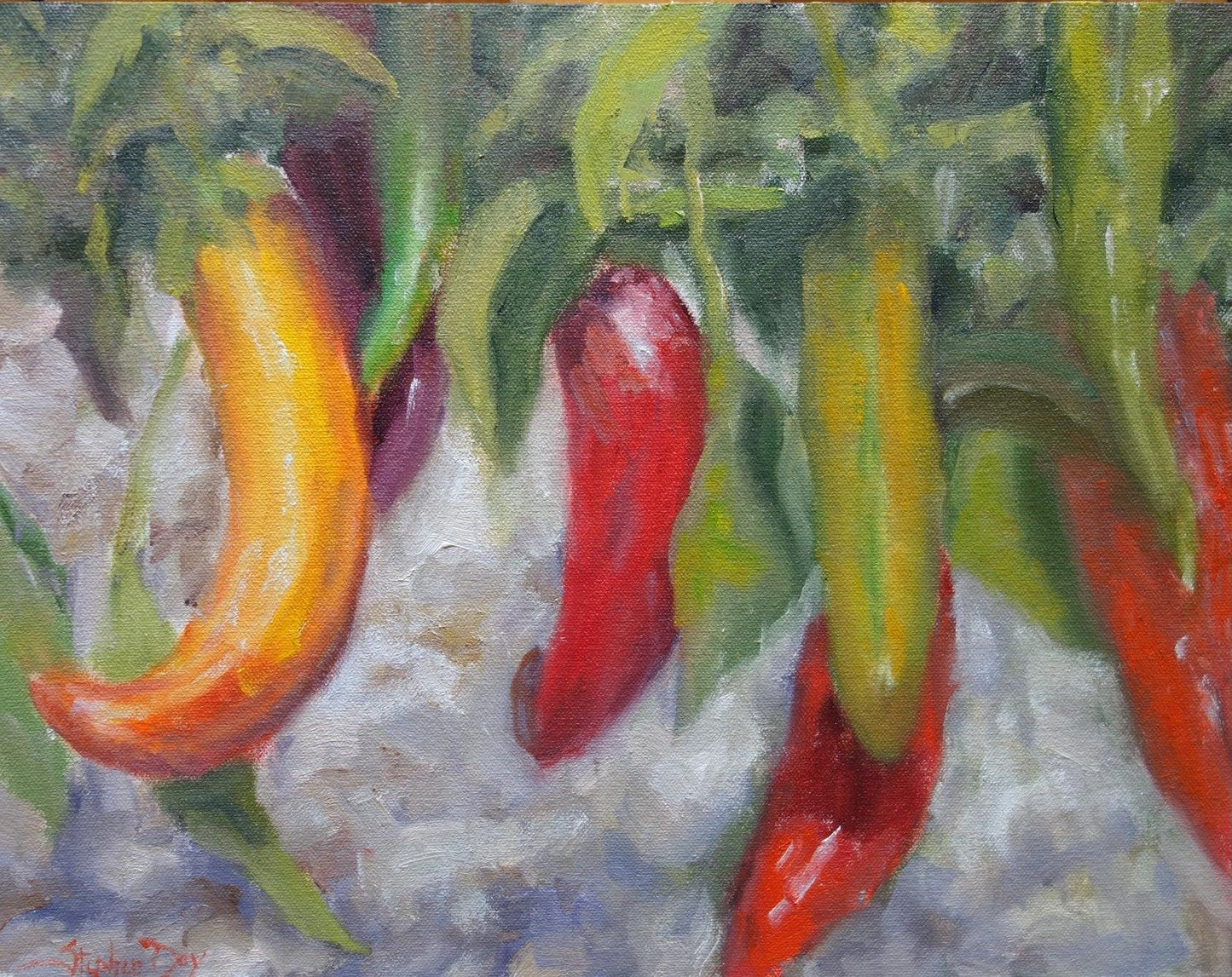 Hatch Peppers on the Vine-Painting-Stephen Day-Sorrel Sky Gallery