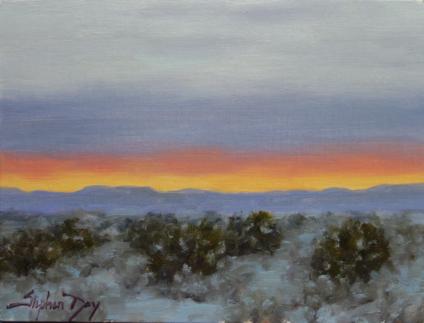 Winter Twlight Sky-Painting-Stephen Day-Sorrel Sky Gallery