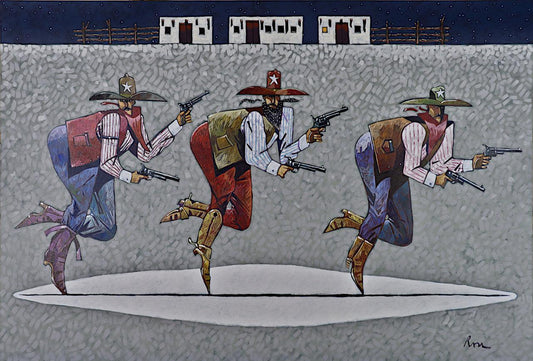 Ballet for Billy the Kid - Midnight at Fort Sumner-Painting-Thom Ross-Sorrel Sky Gallery