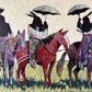 Indians with Umbrellas-Painting-Thom Ross-Sorrel Sky Gallery