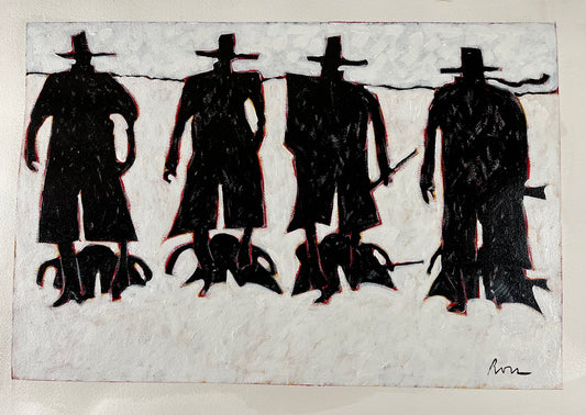 October 26 in Black-and-White-Painting-Thom Ross-Sorrel Sky Gallery