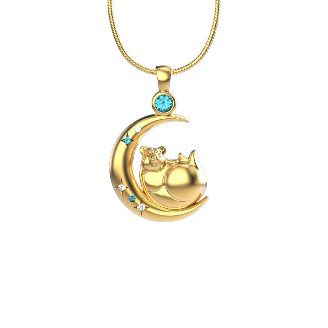 Mother Bear Pendant GOLD-Jewelry-Tim Cherry-Sorrel Sky Gallery