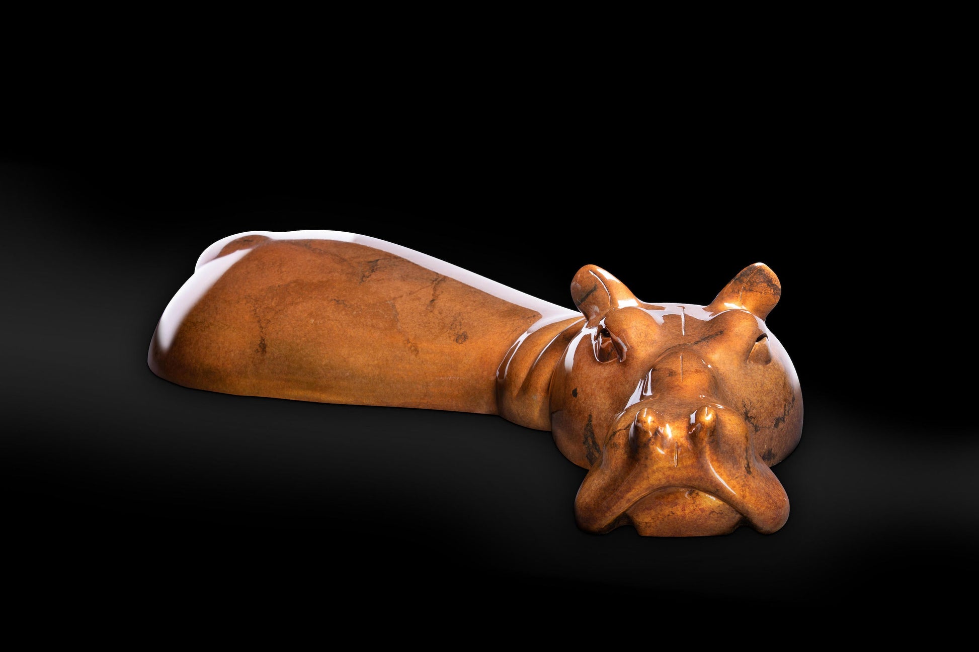 Roundbottomus Hippopotamus (medium)-Sculpture-Tim Cherry-Sorrel Sky Gallery