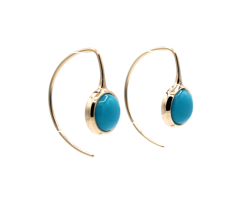 17mm Turquoise Comet Earrings-Jewelry-Toby Pomeroy-Sorrel Sky Gallery