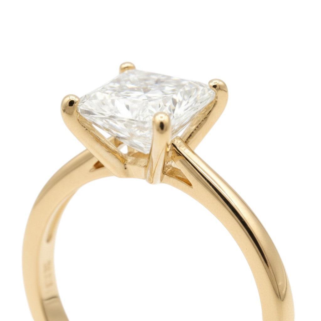 2.74ct Princess Cascadia Solitare Ring-Jewelry-Toby Pomeroy-Sorrel Sky Gallery