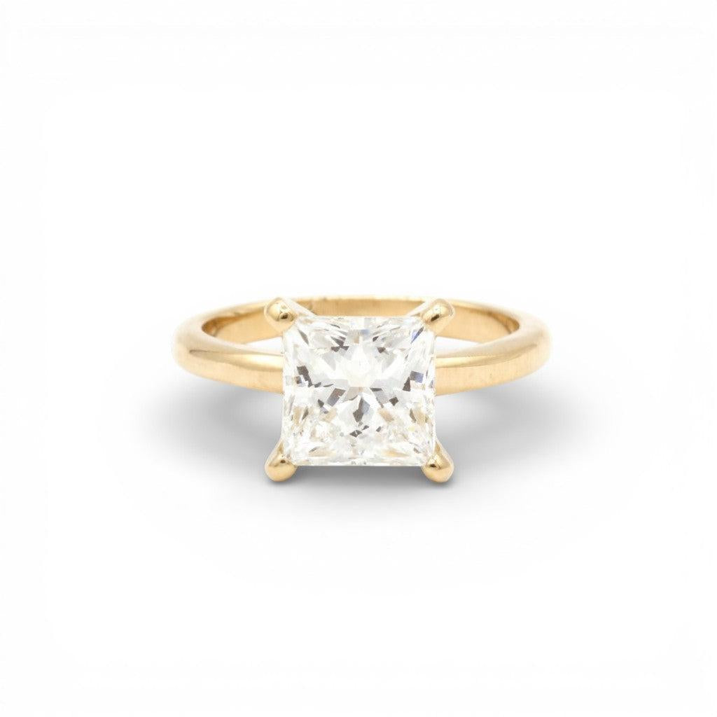 2.74ct Princess Cascadia Solitare Ring-Jewelry-Toby Pomeroy-Sorrel Sky Gallery